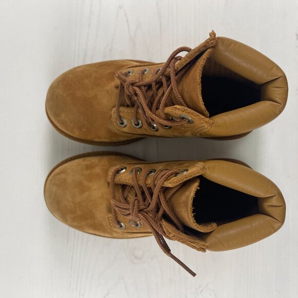 Timberland Toddler Kids Boots Tan Beige Leather Upper Boot Size 11M PRE-OWNED - Picture 10 of 11
